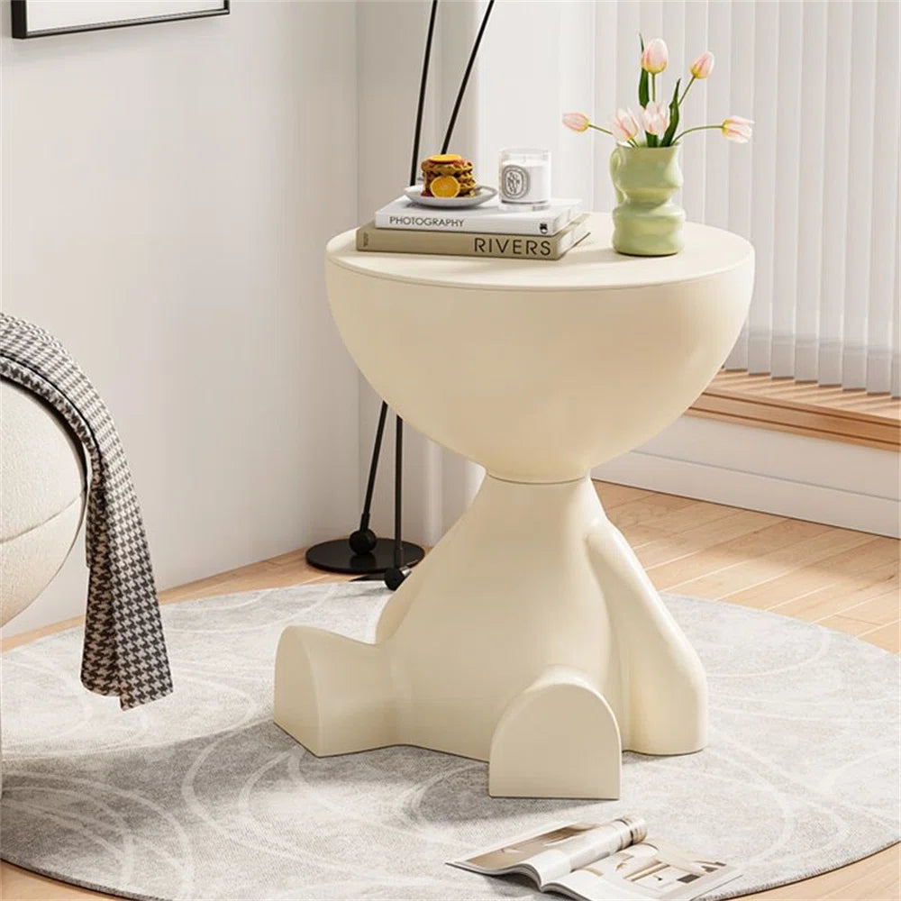 Mini Modern Round Side Coffee Table, Bedside and End Table