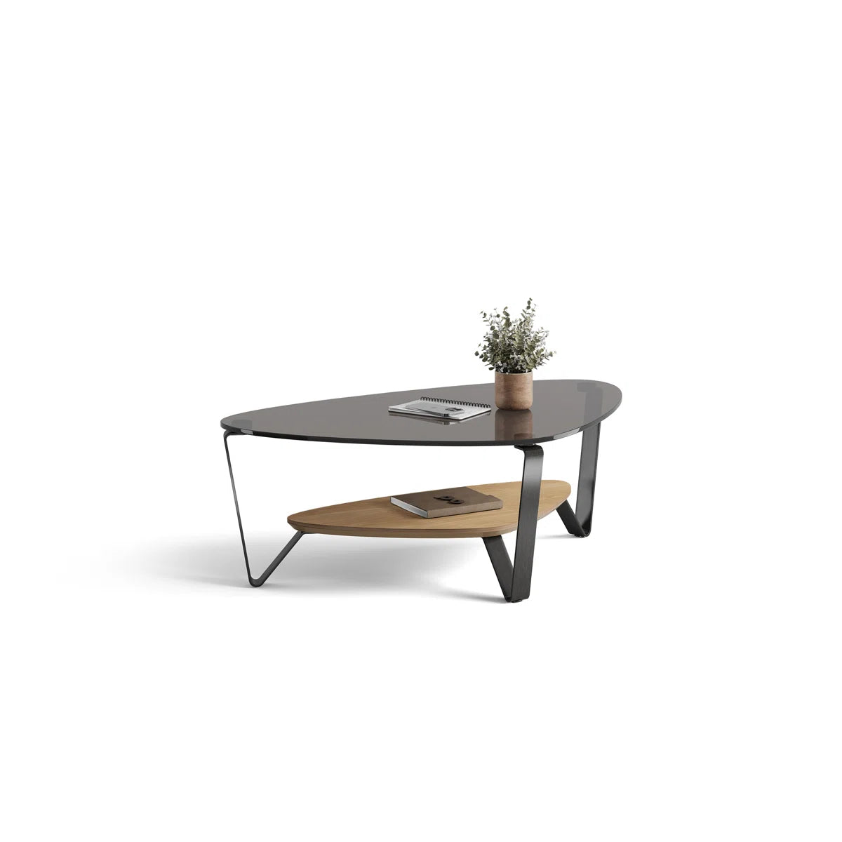 Dino Glass Top Coffee Table