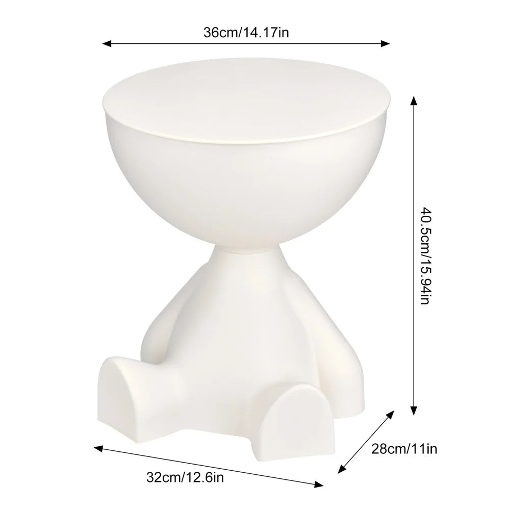 Mini Modern Round Side Coffee Table, Bedside and End Table