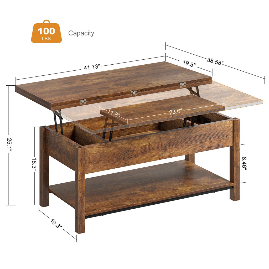 Torron Lift Top Coffee Table with Storage