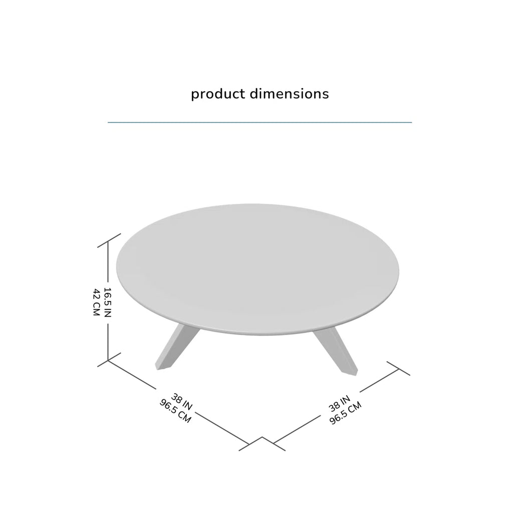 Kaysee 38" Round Solid Wood Coffee Table